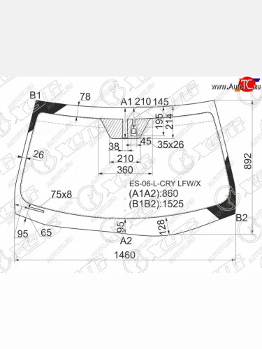 Стекло лобовое (Датчик дождя Панорамная крыша) XYG Lexus ES350  XV40 (2006-2012) дорестайлинг, рестайлинг