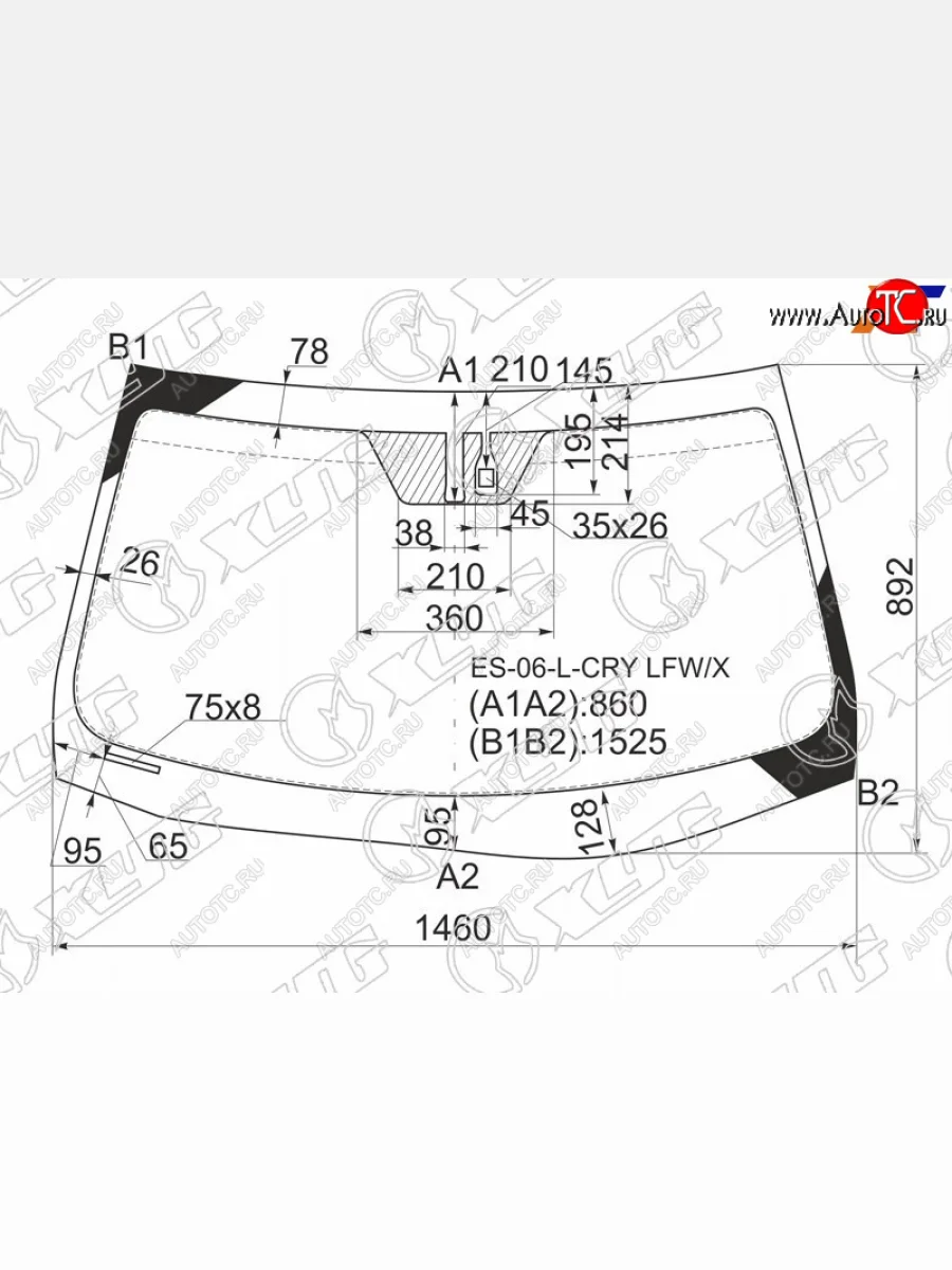 Стекло лобовое (Датчик дождя Панорамная крыша) XYG  Lexus ES350 (2006-2012) XV40  в Керчи Республика Крым