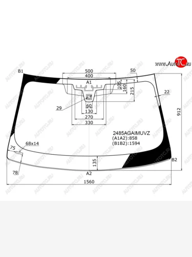 Стекло лобовое (Датчик дождя Проекция Молдинг) FUYAO BMW 5 серия  G30 (2016-2020) дорестайлинг, седан