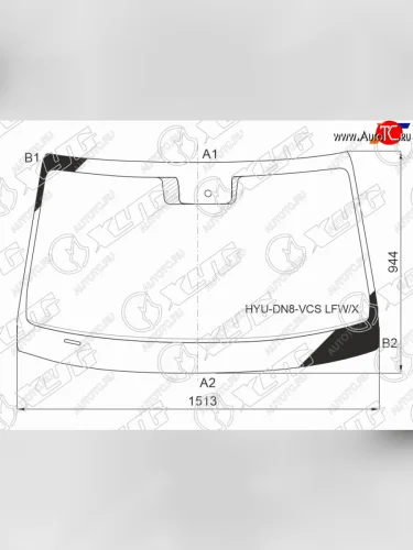 Стекло лобовое (Датчик дождя) XYG Hyundai Sonata DN8 (2019-2022)