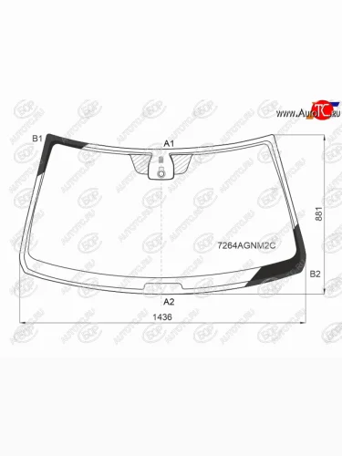 Стекло лобовое (Датчик дождя) BOR Лада ВАЗ Ларгус рестайлинг R90 (2021-2025)