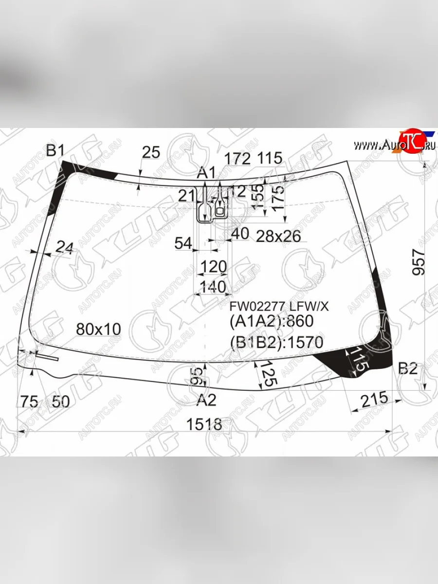 Стекло лобовое (Датчик дождя) XYG  Lexus ES300 (2001-2006) XV30  в Керчи Республика Крым