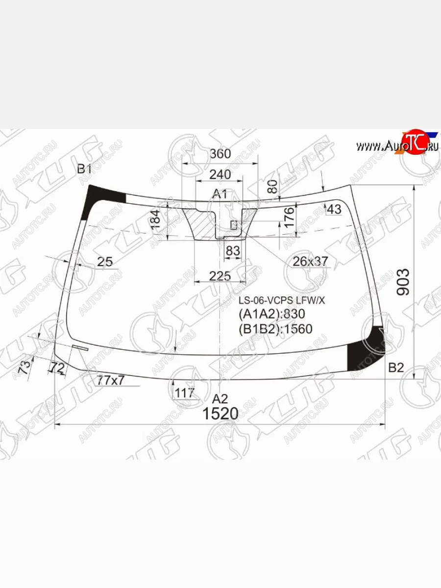Стекло лобовое (Датчик дождя) XYG  Lexus LS460 (2006-2017) XF40  в Керчи Республика Крым