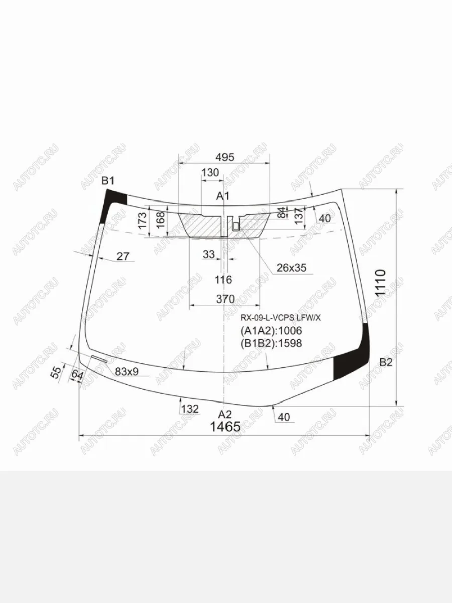 Стекло лобовое (Датчик дождя) XYG Lexus RX350 AL10 рестайлинг (2012-2015)  с доставкой в г. Пермь