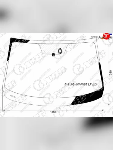 Стекло лобовое (Датчик дождя) XYG Mazda 3/Axela BM рестайлинг, хэтчбэк (2016-2019)