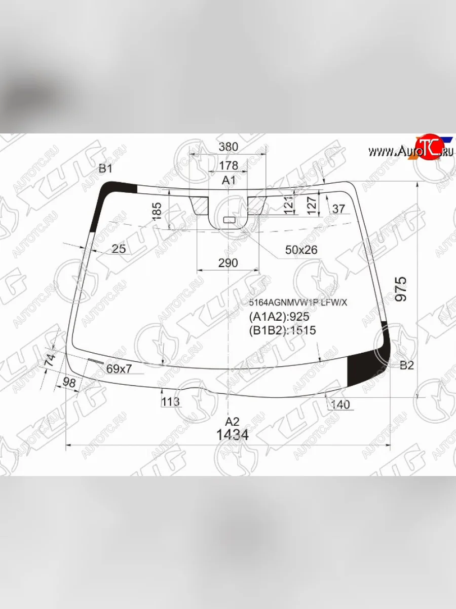 Стекло лобовое (Датчик дождя) XYG Mazda 6 GG, GY универсал дорестайлинг (2002-2005)  в Керчи Республика Крым