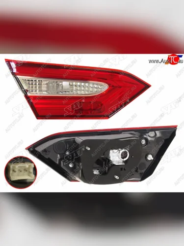 Левый фонарь (внутренний) SAT Toyota Camry XV70 дорестайлинг (2017-2021)