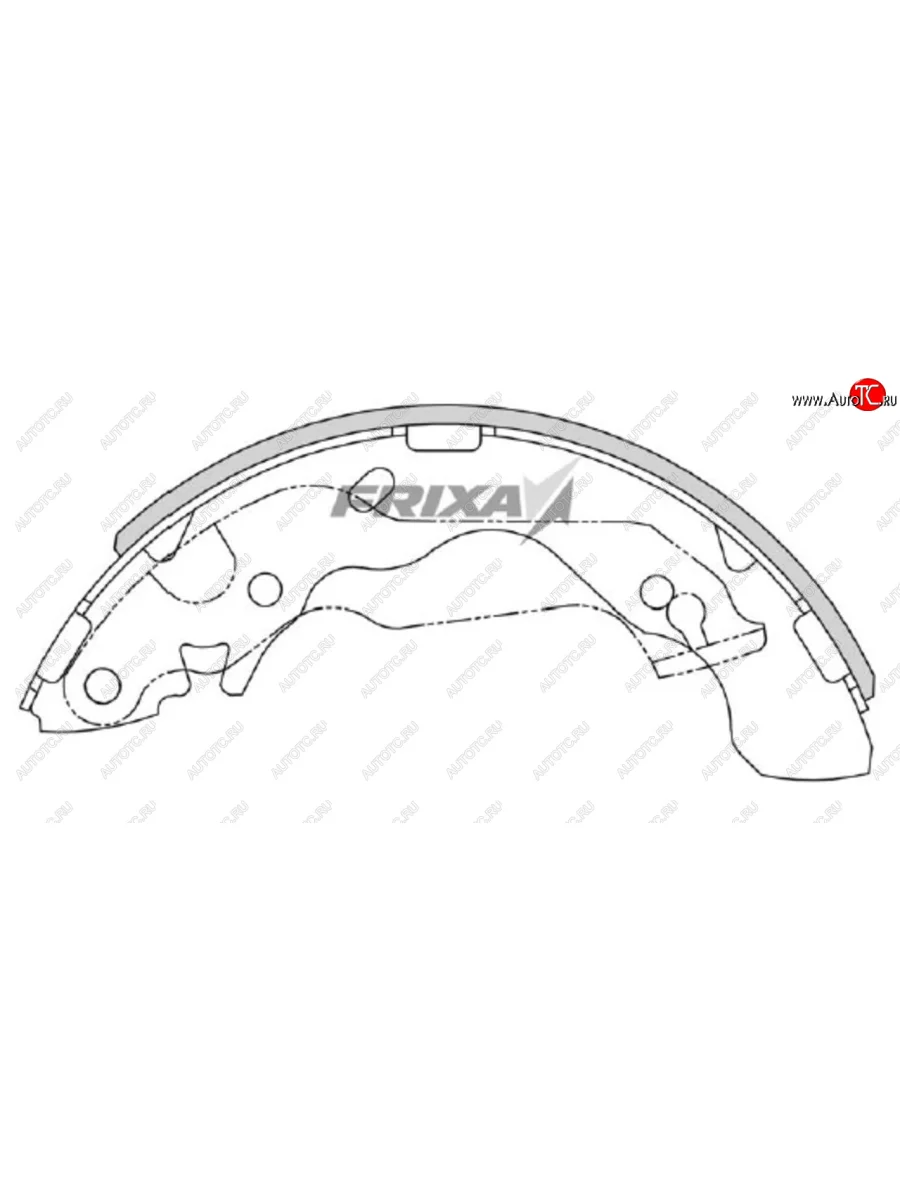 Колодки тормозные задние барабанные (4шт.) HANKOOK FRIXA Hyundai Matrix 1 FC дорестайлинг (2001-2005)  в Перми Пермском крае
