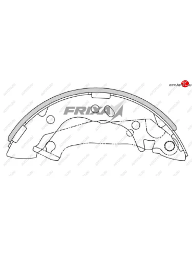 Колодки тормозные задние барабанные (4шт.) HANKOOK FRIXA Hyundai Accent 2 LC седан дорестайлинг (ТагАЗ) (1999-2012)