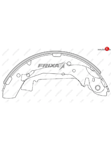 Колодки тормозные задние барабанные (4шт.) HANKOOK FRIXA Hyundai Matrix 1 FC дорестайлинг (2001-2005)
