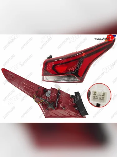 Фонарь задний правый (внешний, LED) SAT Hyundai Solaris HCR седан дорестайлинг (2017-2020)