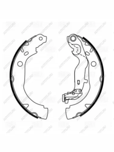 Колодки тормозные задние барабанные (4шт.) TRIALLI Renault Duster HS рестайлинг (2015-2021)