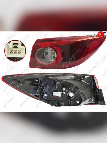 Фонарь задний правый (внешний, LED) SAT Mazda 3/Axela  BM (2016-2019) рестайлинг седан, рестайлинг, хэтчбэк