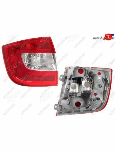 Фонарь задний левый SAT Skoda Rapid ( NH3,  NH1) (2012-2020) дорестайлинг лифтбэк, хэтчбэк дорестайлинг, хэтчбэк рестайлинг, рестайлинг лифтбэк