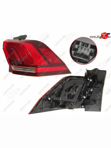 Фонарь задний правый (внешний, LED) SAT Volkswagen Tiguan  Mk2 (2016-2020) дорестайлинг
