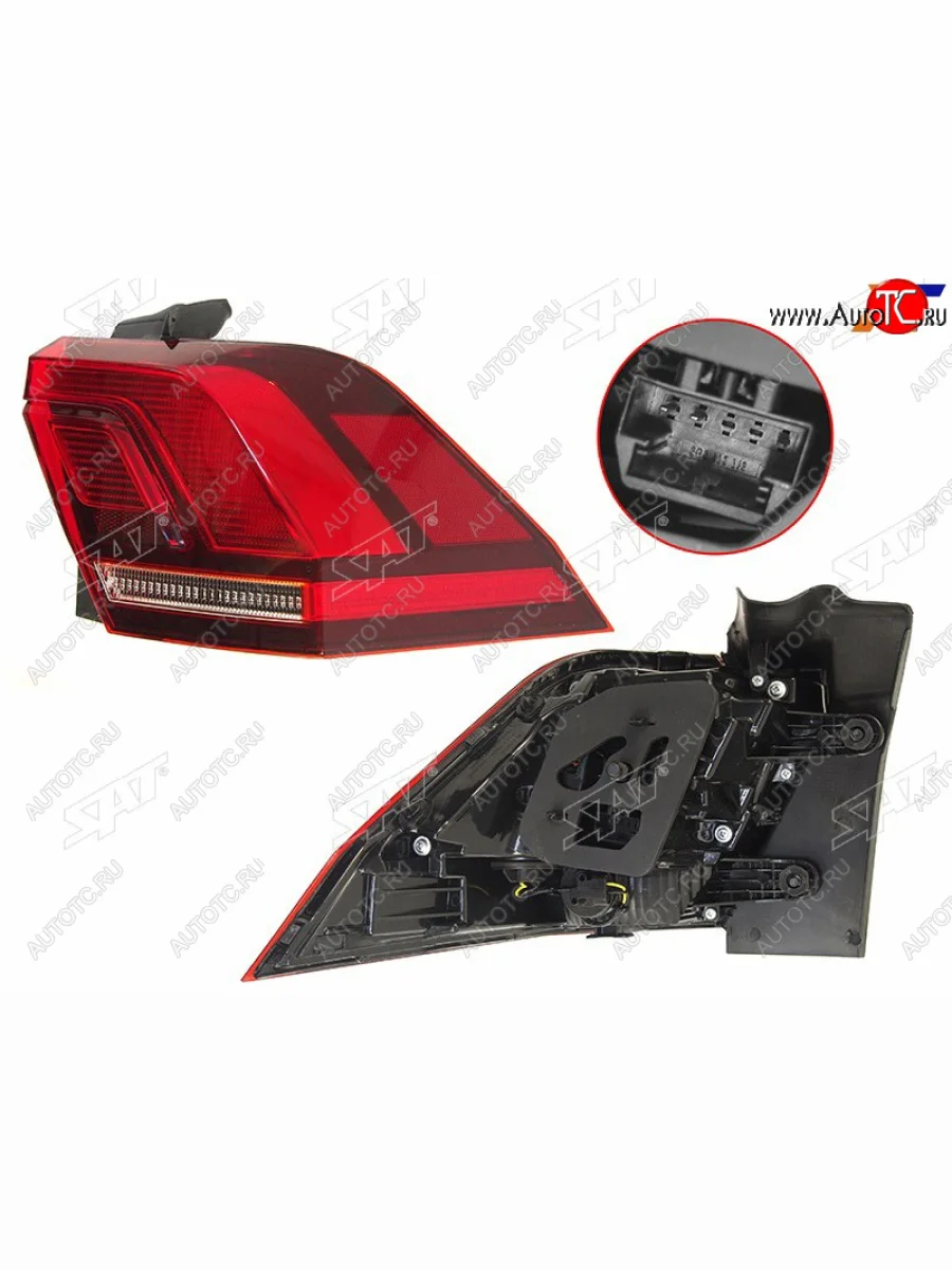 Фонарь задний правый (внешний, LED) SAT Volkswagen Tiguan Mk2 дорестайлинг (2016-2020)  в Воронеже Воронежской области