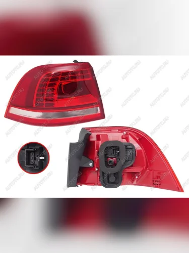 Фонарь задний левый (внешний, LED) SAT Volkswagen Touareg  2 NF (2010-2018) дорестайлинг, рестайлинг