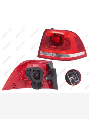 Фонарь задний правый (внешний) SAT Volkswagen Touareg  2 NF (2010-2018) дорестайлинг, рестайлинг