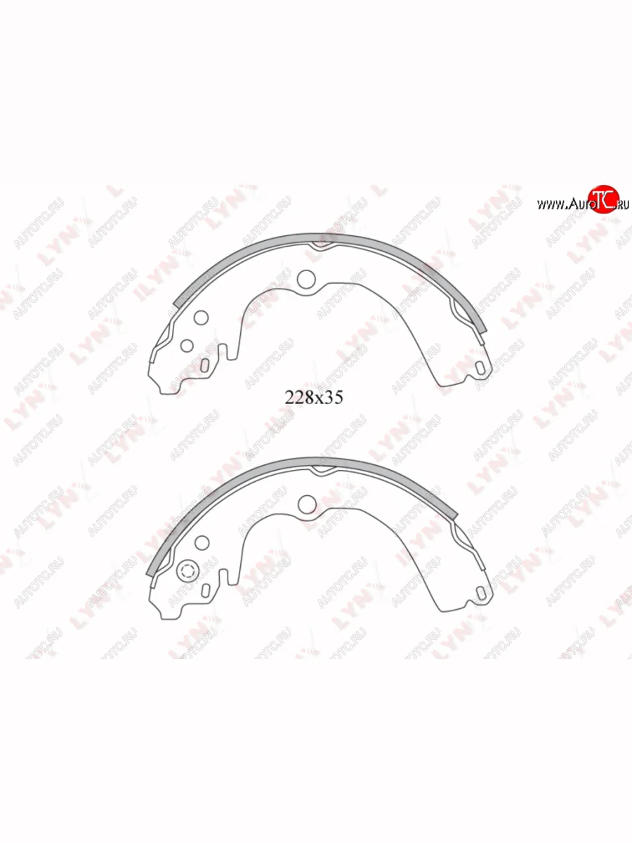 Колодки тормозные задние барабанные (4шт.) LYNX Subaru Forester SG дорестайлинг (2002-2005)  в Перми Пермском крае