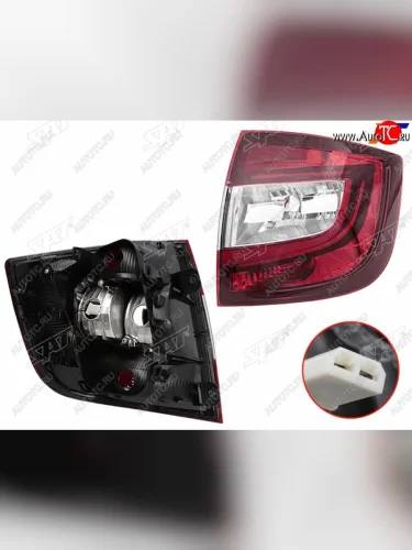 Фонарь задний правый (LED) SAT Skoda Rapid  NH3 (2017-2020) рестайлинг лифтбэк