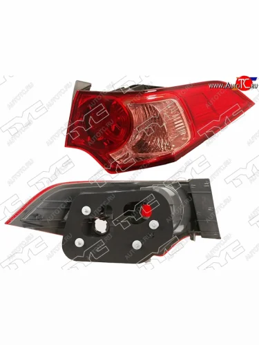 Фонарь задний правый (внешний) TYC (розовый) Honda Accord  8 CU (2011-2013) седан рестайлинг