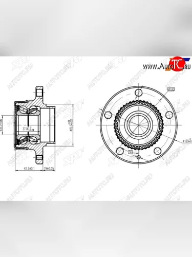 Ступичный узел задн. SAT Audi A3 8LA хэтчбэк 5 дв. рестайлинг (2000-2003)