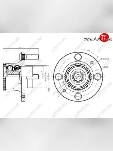 Ступичный узел задн. SAT Chevrolet Aveo T200 хэтчбек 5 дв (2002-2008)
