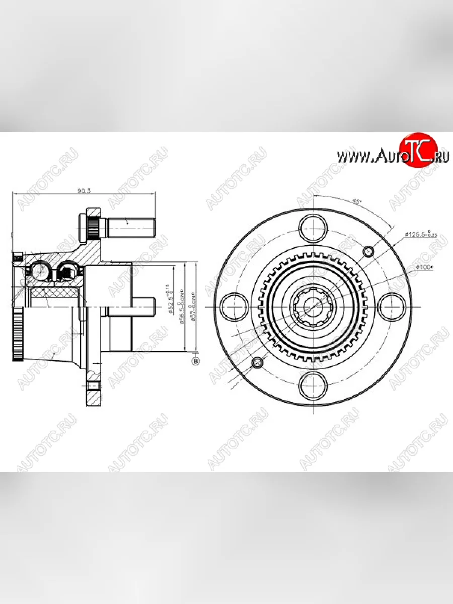 Ступичный узел задн. SAT Chevrolet Aveo T200 хэтчбек 5 дв (2002-2008)  в Перми Пермском крае
