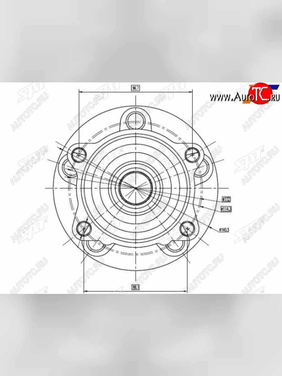 Ступичный узел задн. SAT Mitsubishi Lancer 10 CY седан рестайлинг (2011-2017)  с доставкой в г. Керчь