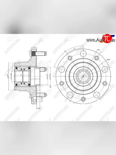 Ступичный узел задн. SAT Ford Transit цельнометаллический фургон (2006-2014)