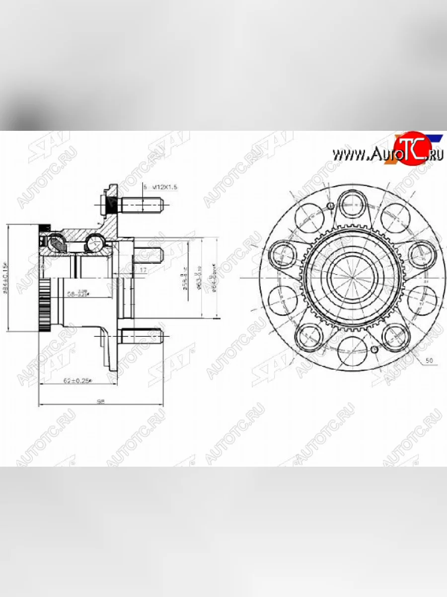Ступичный узел задн. SAT Honda StepWagon RF3,RF4 минивэн дорестайлинг (2001-2003)  в Керчи Республика Крым