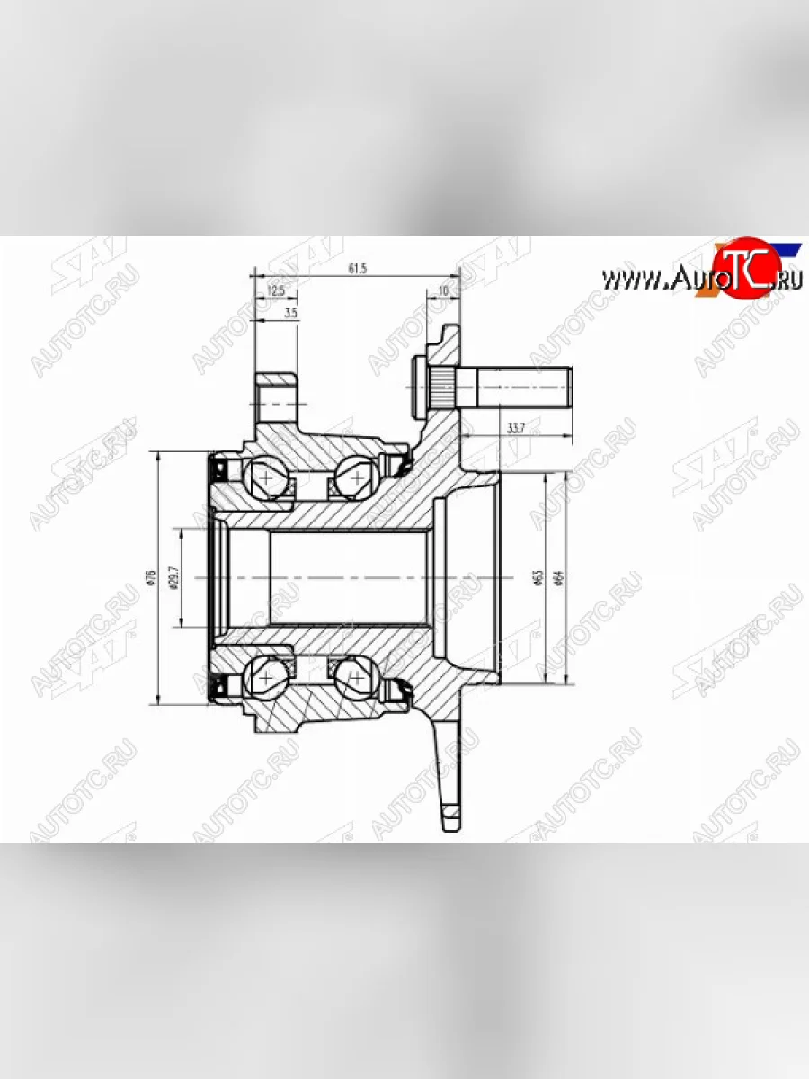 Ступичный узел задн. SAT Honda Elysion 1 1-ый рестайлинг (2006-2008)  с доставкой в г. Керчь