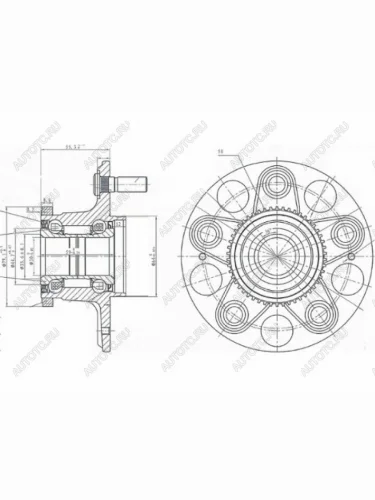 Ступичный узел задн. (диск) NTN Honda Stream 1 RN1,RN3  дорестайлинг (2000-2004)