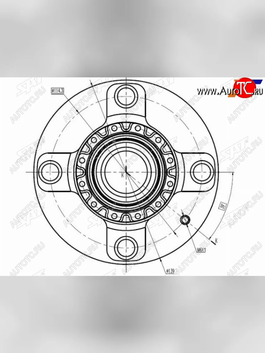 Ступичный узел задн. (4*114.3) SAT Hyundai Matrix 1 FC 2-ой рестайлинг (2008-2010)  в Перми Пермском крае