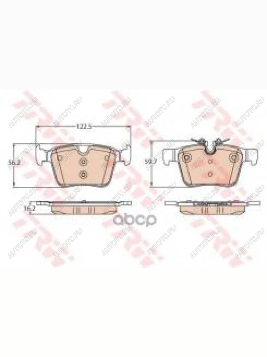 Колодки тормозные задние (4шт.) TRW Jaguar F-Pace X761 дорестайлинг (2015-2020)  с доставкой в г. Керчь