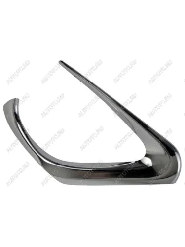 Правая оправа ПТФ SAT (хром) Toyota Camry XV55 1-ый рестайлинг (2014-2017)