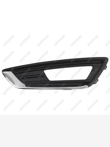 Левая оправа ПТФ SAT Ford Focus 3 седан рестайлинг (2014-2019) (молдинг хром)