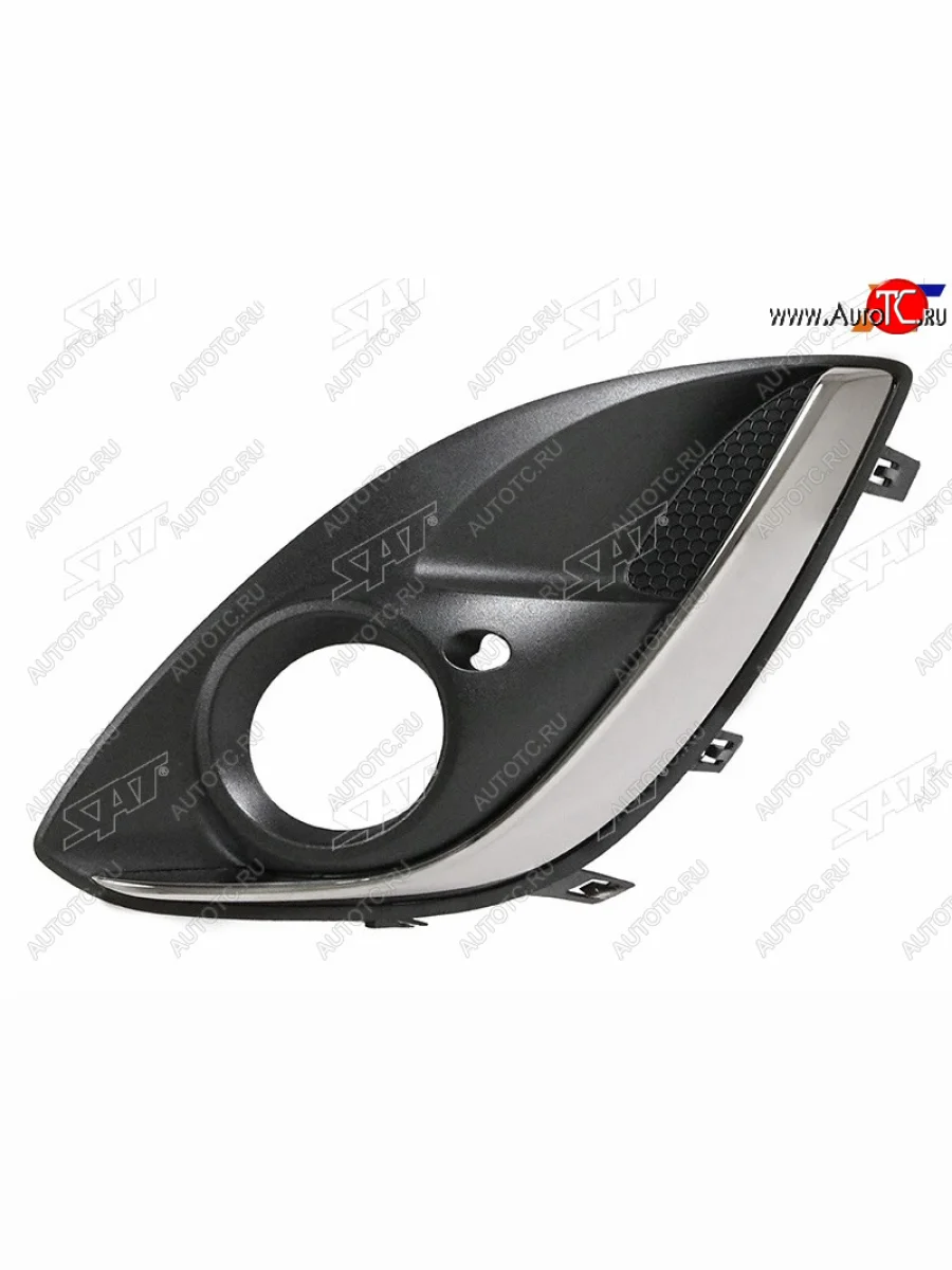 Левая оправа ПТФ SAT Opel Corsa D 2-ой рестайлинг, хэтчбэк 3 дв. (2011-2014) (молдинг хром)  в Перми Пермском крае