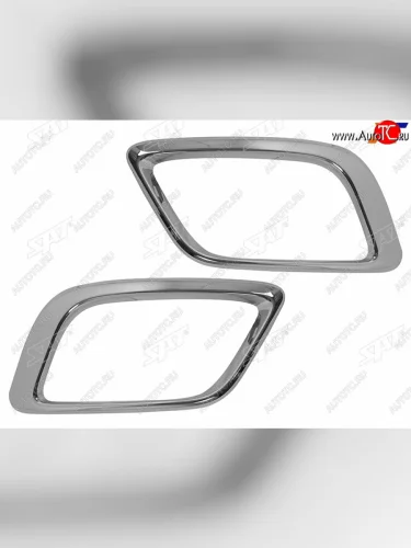 Комплект оправы ПТФ SAT (хром) Renault Sandero Stepway  2 (2018-2022) рестайлинг