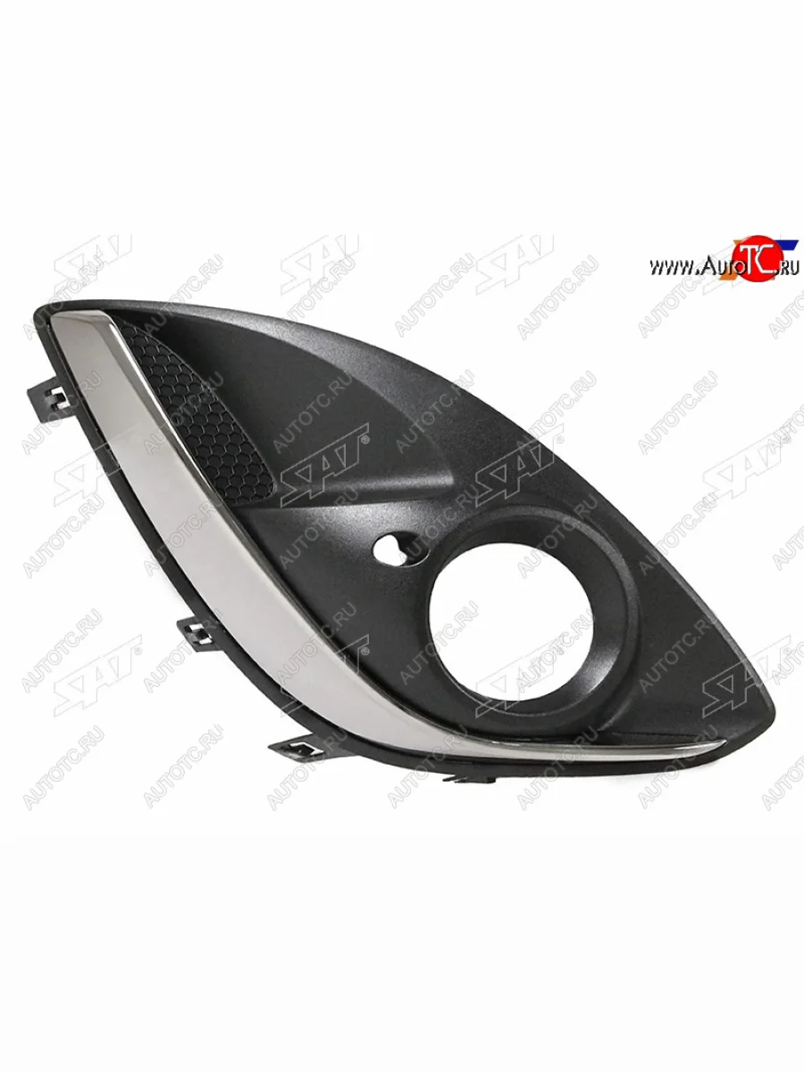 Правая оправа ПТФ SAT Opel Corsa D 2-ой рестайлинг, хэтчбэк 3 дв. (2011-2014) (молдинг хром)  в Перми Пермском крае