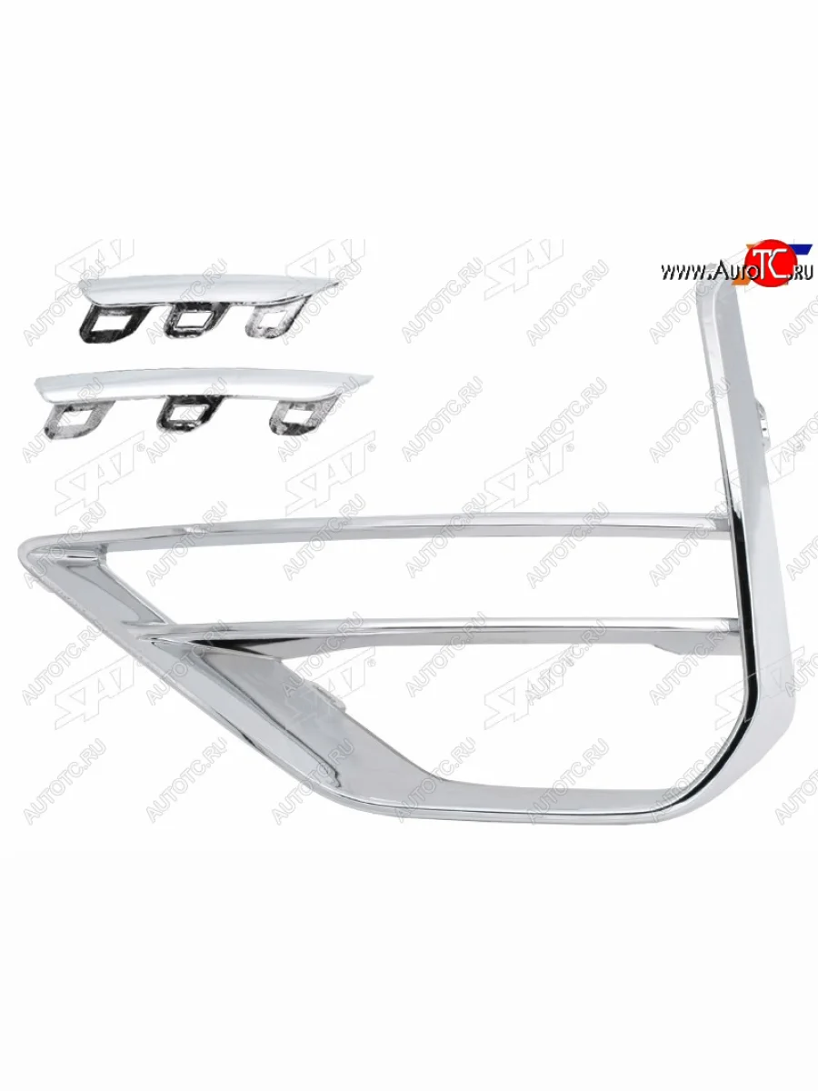 Левый молдинг оправы ДХО SAT Chery Tiggo 8 PRO (2021-2025) (хром)  в Керчи Республика Крым