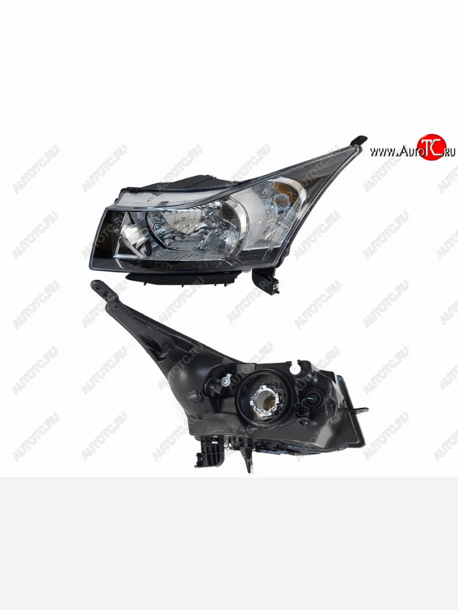 Фара левая (черная) SAT Chevrolet Cruze J305 хэтчбек дорестайлинг (2009-2012)  в Перми Пермском крае