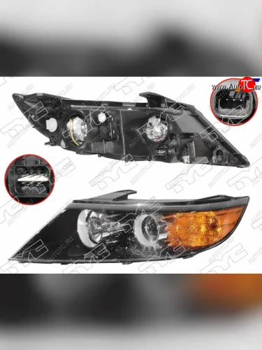  Фара левая (галоген, с корректором) TYC KIA Sorento  XM (2009-2012) дорестайлинг
