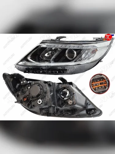 Фара левая (галоген, с корректором) SAT KIA Sorento XM рестайлинг (2012-2015)