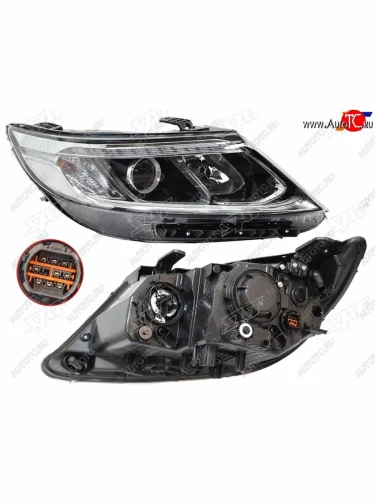 Фара правая (галоген, с корректором) SAT KIA Sorento XM рестайлинг (2012-2015)