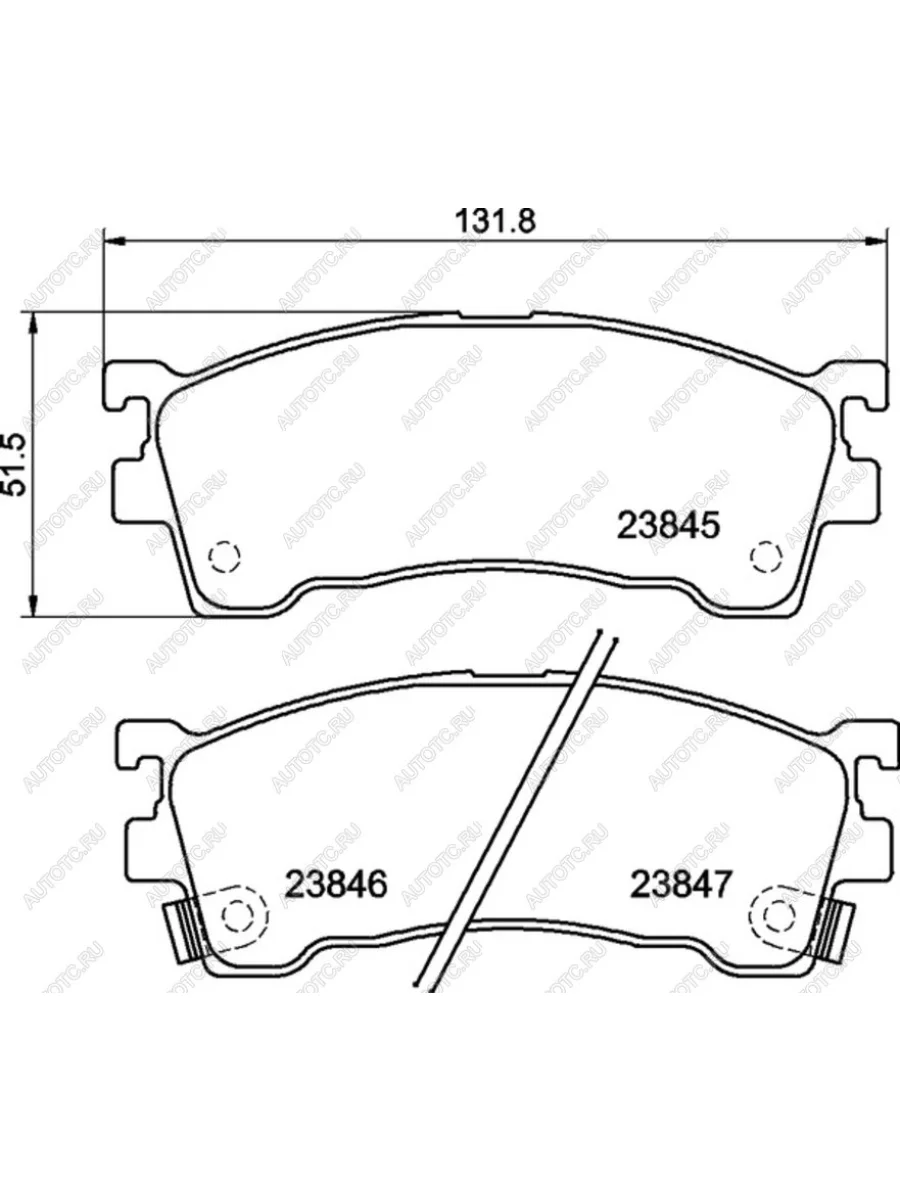 Колодки тормозные передние (4шт.) MINTEX Mazda 6 GH дорестайлинг универсал (2007-2010)  в Керчи Республика Крым