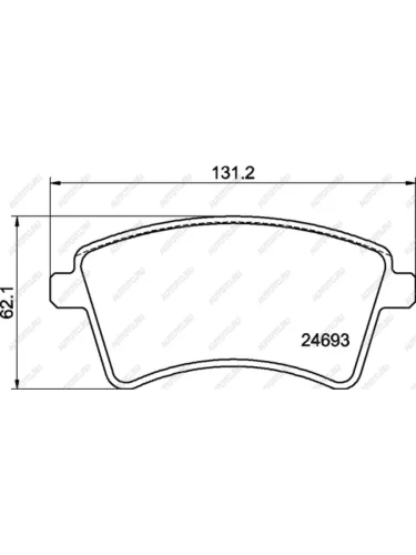 Колодки тормозные передние (4шт.) MINTEX Renault Kangoo KW0 дорестайлинг (2008-2013)