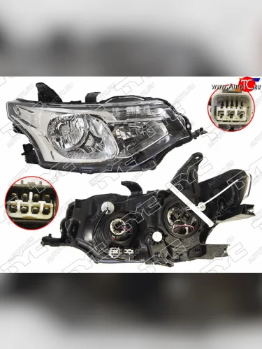 Фара правая (галоген, с электрокорректором) TYC Mitsubishi Outlander GF дорестайлинг (2012-2014)