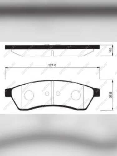 Колодки тормозные задние (4шт.) SANGSIN Chevrolet Evanda (2004-2006)