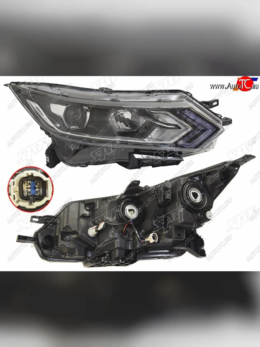 Фара правая ( галоген, LED) SAT Nissan Qashqai 2 J11 рестайлинг (2017-2022)  в Самаре Самарской области